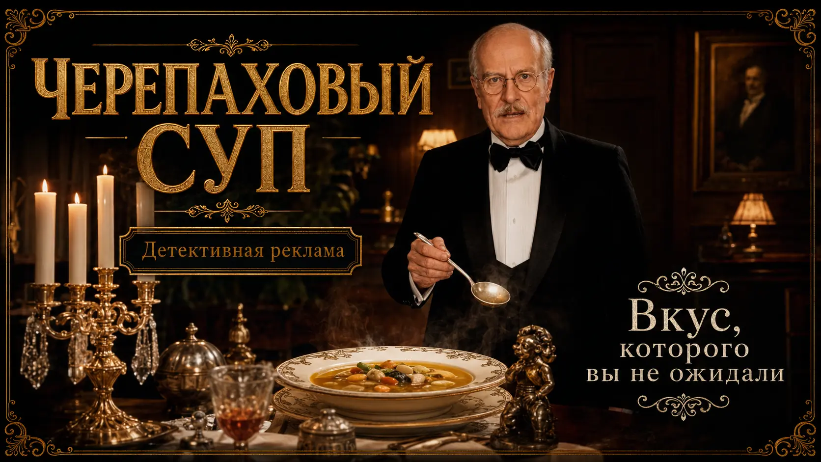 Обложка проекта «Реклама черепахового супа по мотивам фильма «Десять негритят»»